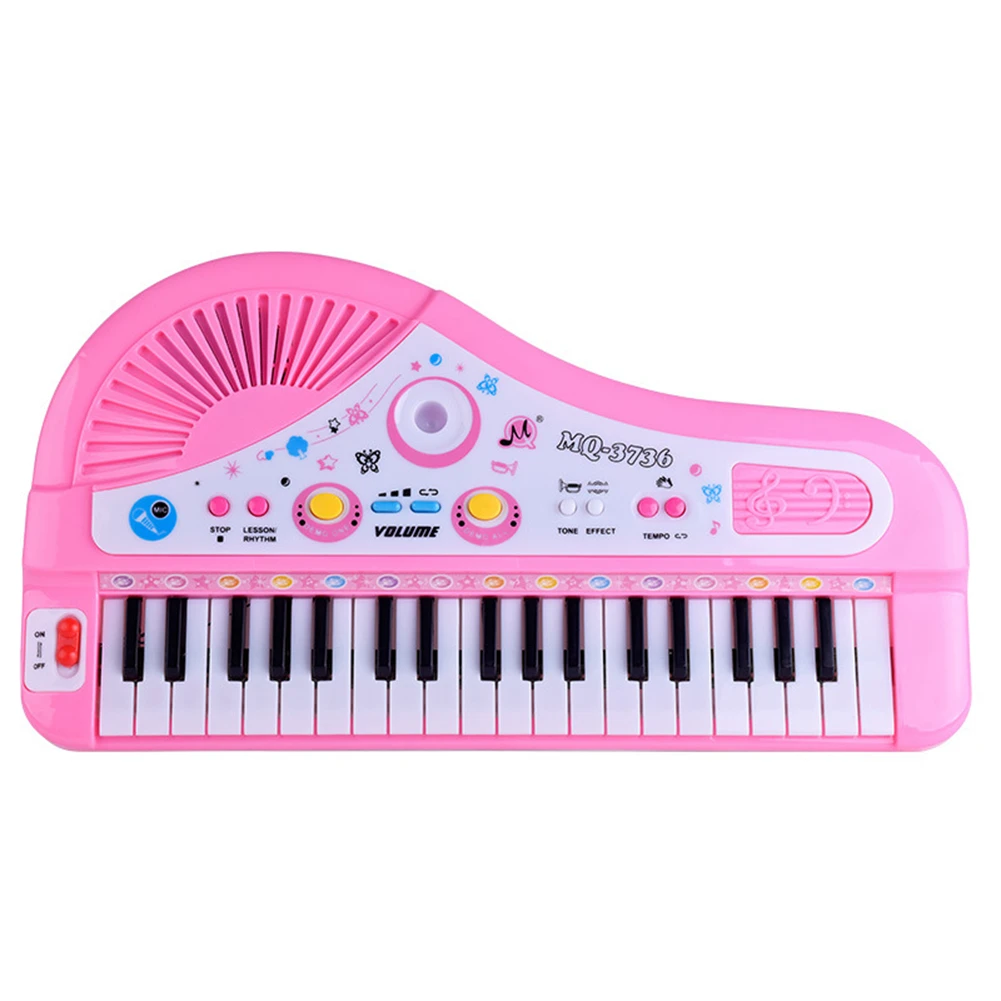 

37 Keys Cute Kids Keyboard Baby Toys Electronic Piano Boys Girls Infant Plastic Playing Educational Gift Music With Microphone