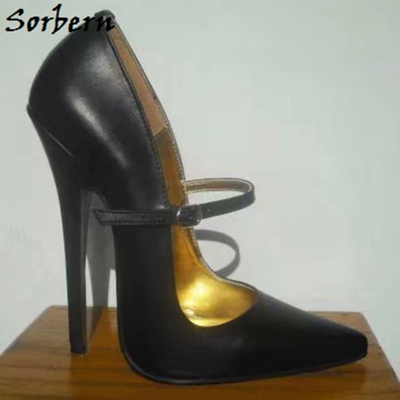 Sorbern mary janes/женские туфли-лодочки; туфли на высоком каблуке; туфли на шпильке; офисные женские модельные туфли; женские туфли на каблуке; ; черные туфли-лодочки; Размер 12