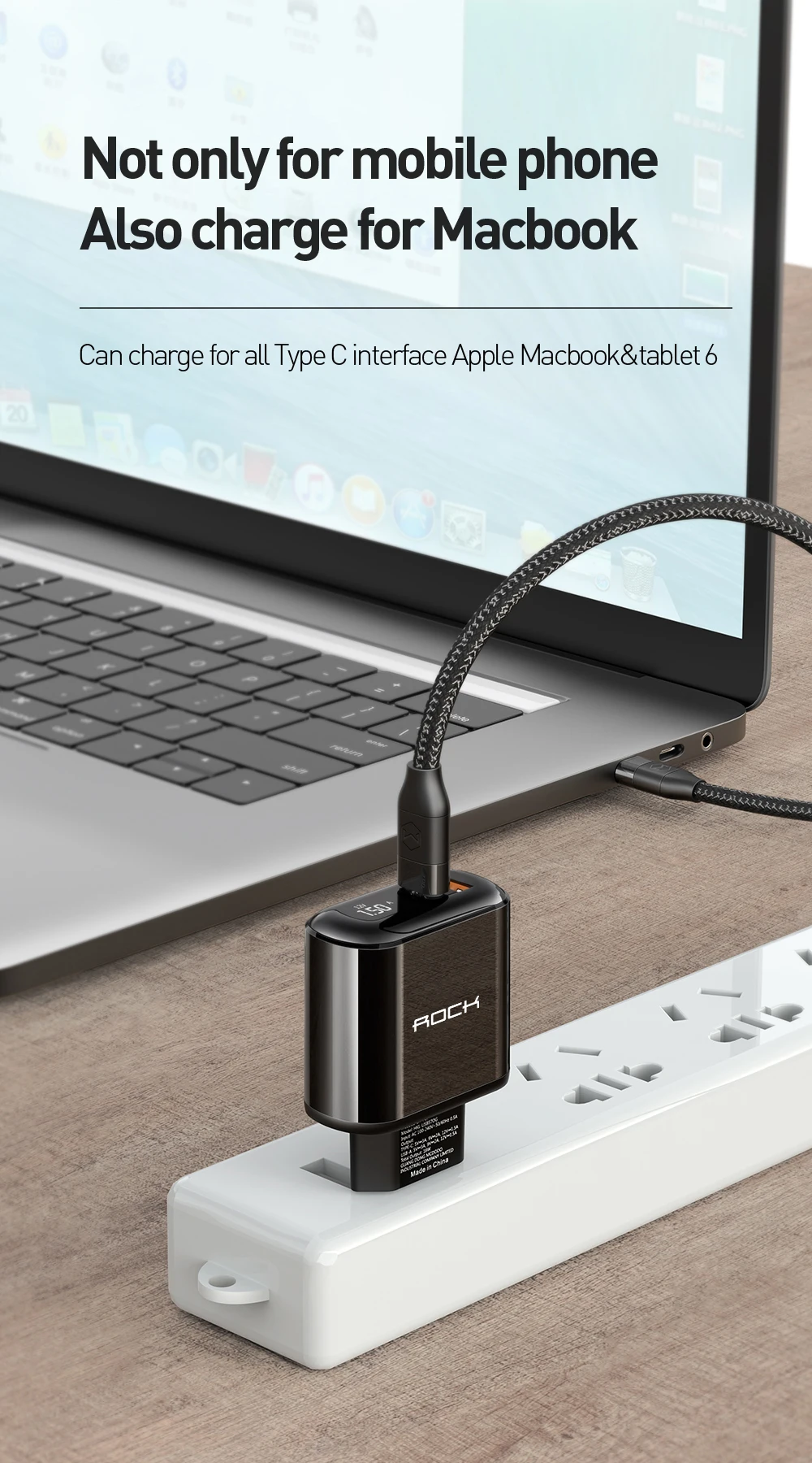 ROCK цифровой дисплей Quick Charge 4,0 3,0 USB зарядное устройство QC3.0 зарядное устройство для iPhone 11 Pro samsung Xiaomi type C PD настенное быстрое зарядное устройство