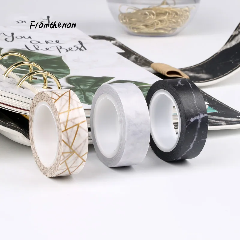 Мраморный дизайн набор бумажной ленты Washi планировщик блокнот и журналы