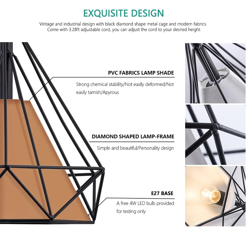 

Restaurant Pendant Single Head Bar Dining Room Bedroom Bedside Lamp Simple Three Head Aisle Restaurant Bar Nordic Style Lamps