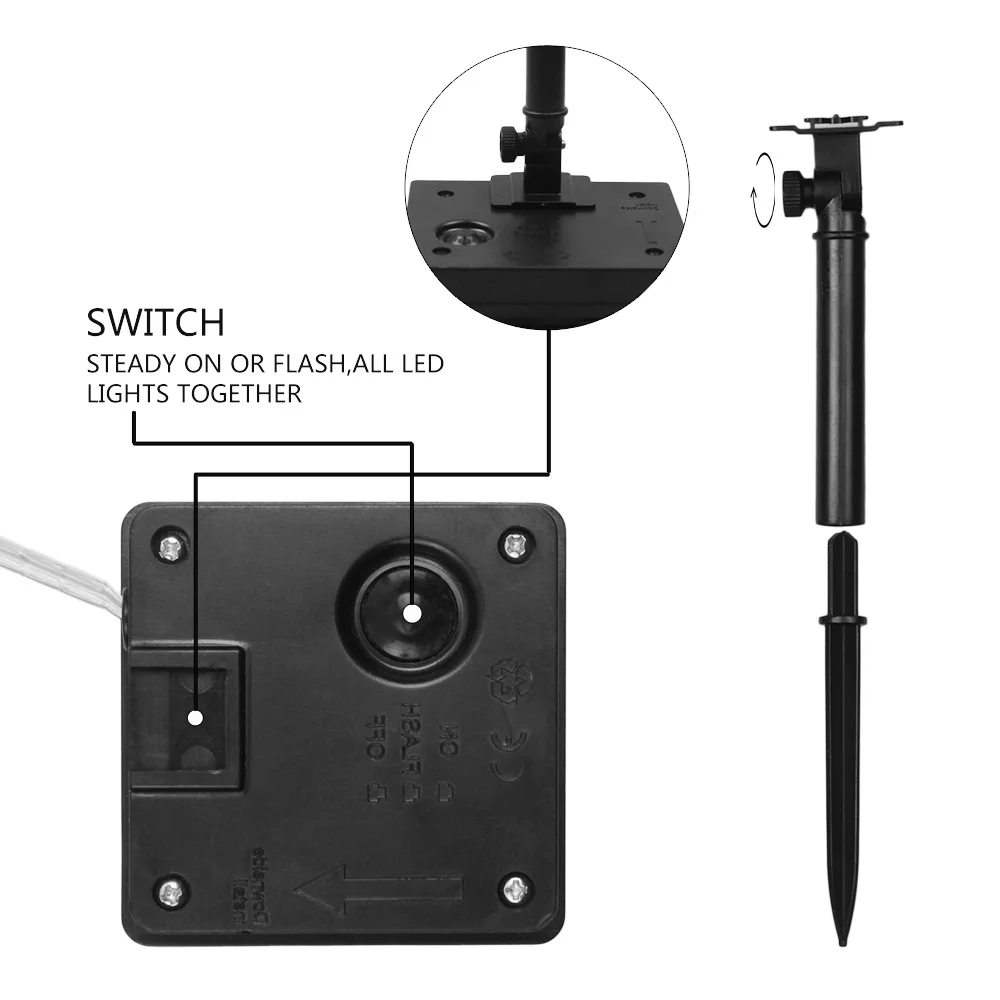 저렴한 태양광 구리 조명 스트링 태양광 크리스마스 라이트, 지상 정원 야외 조명 10 미터 100 라이트