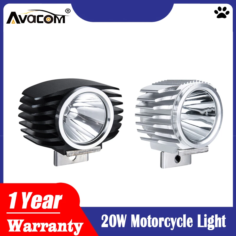 Avacom 1 шт. LED Phare Moto фара для скутера в сборе 12В 6500 к белый 3000лм 20 Вт мотоцикл