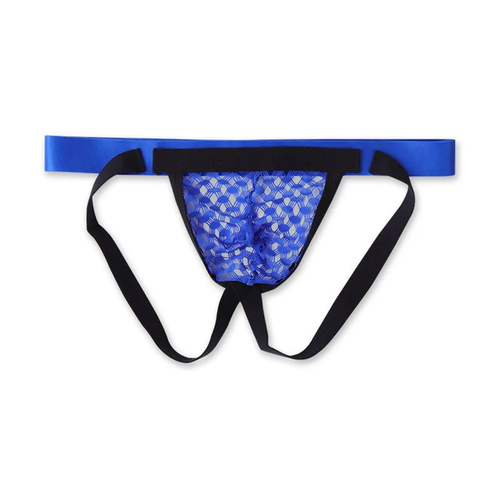

Men Jockstrap Bulge Pouch Mesh Fishnet See-Through G-String Briefs Underwear Buttocks Hollow Thong Bikini Transparent Underpants
