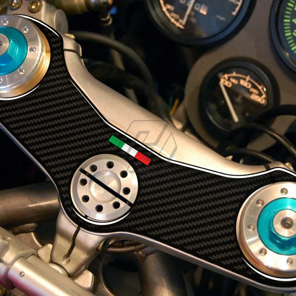 

For Ducati 748 748R SP 916S 996 R 998 Biposto 3D Carbon Fiber Triple Tree Yoke Cover Protector Tank Pad