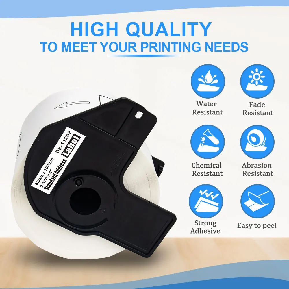 Labelwell 1 рулон совместимой фотоэтикетки белая бумага для Brother DK11202 совместимы с