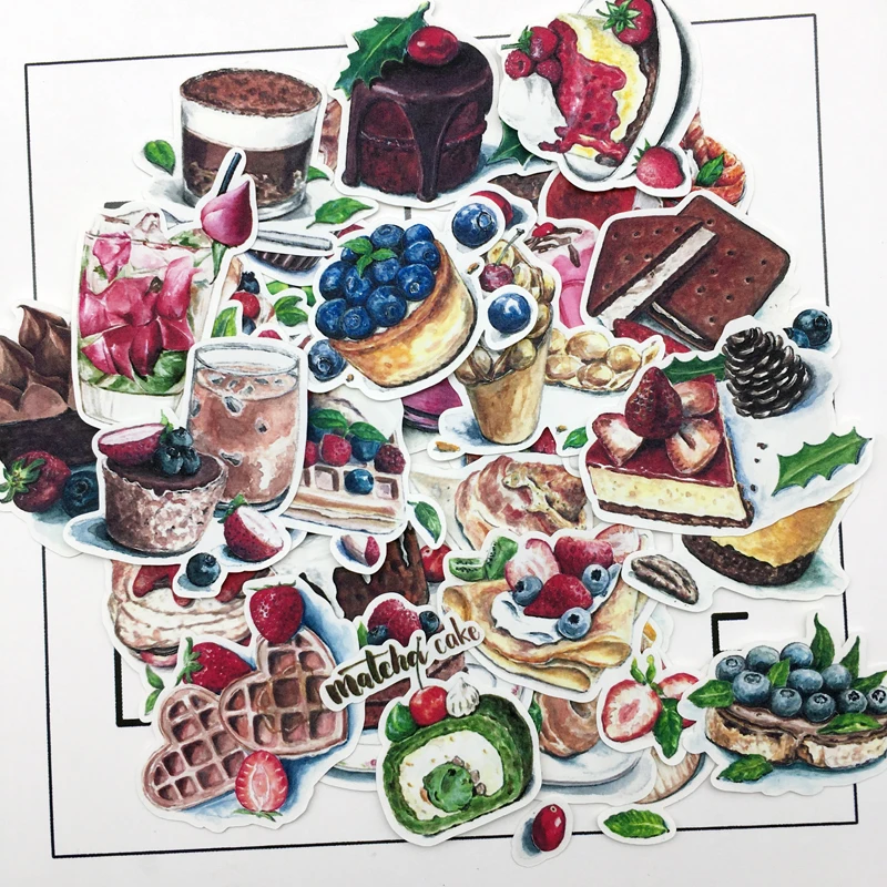 35 шт одежда с ручной росписью милый десерт Стикеры для кексов декоративные