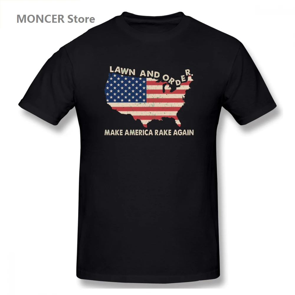

Lawn And Order. Make America Rake Again Ma(2) Men's Basic Short Sleeve T-Shirt Many colors Casual Tees Tops