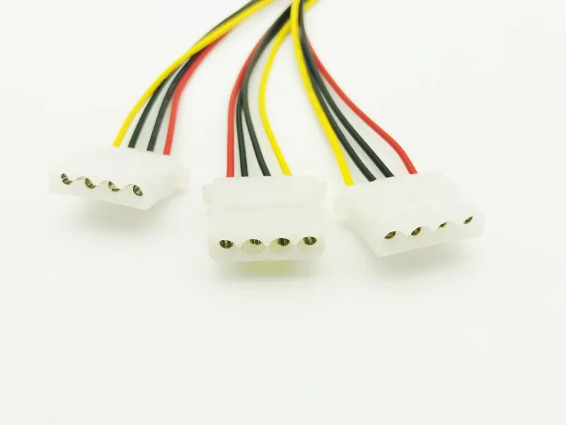 Высококачественные 4Pin IDE Кабели питания Molex папа на 3 порта мама блок сплиттер