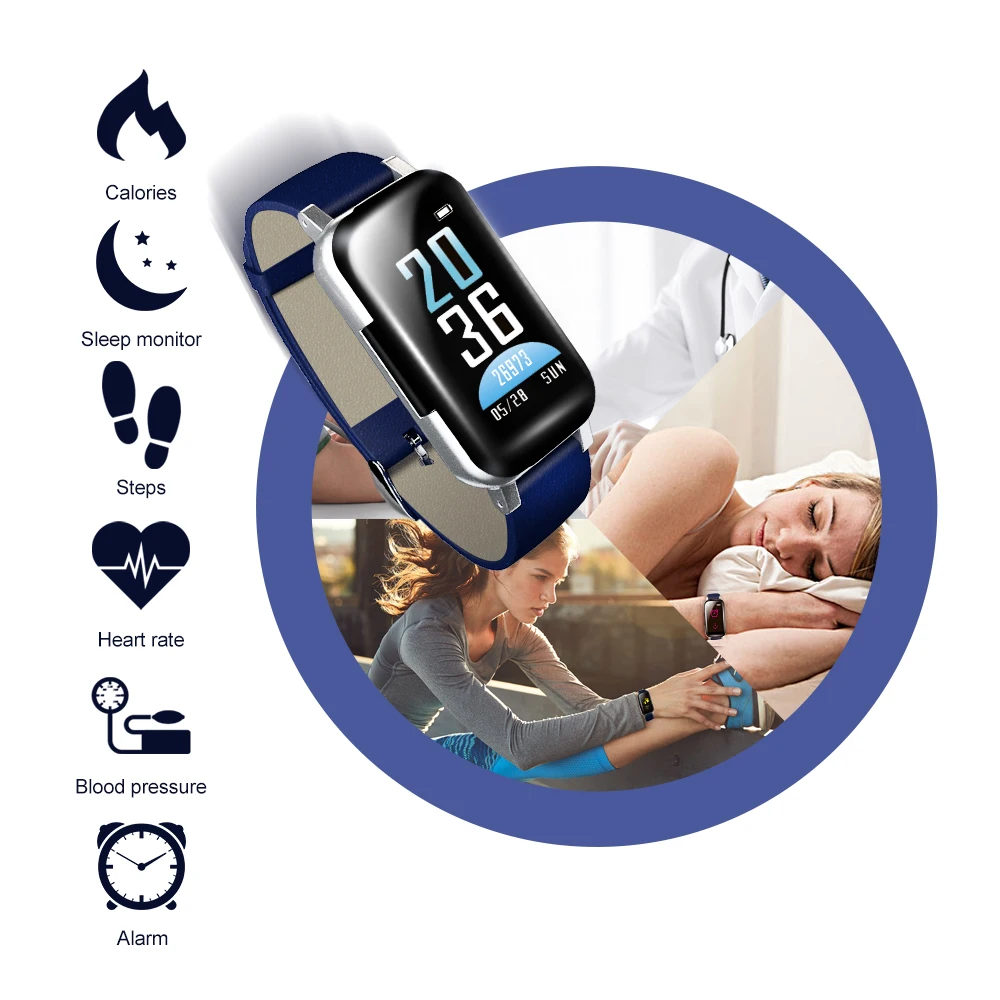 T89 TWS смарт-бинауральные Bluetooth наушники умные часы с наушником водонепроницаемый