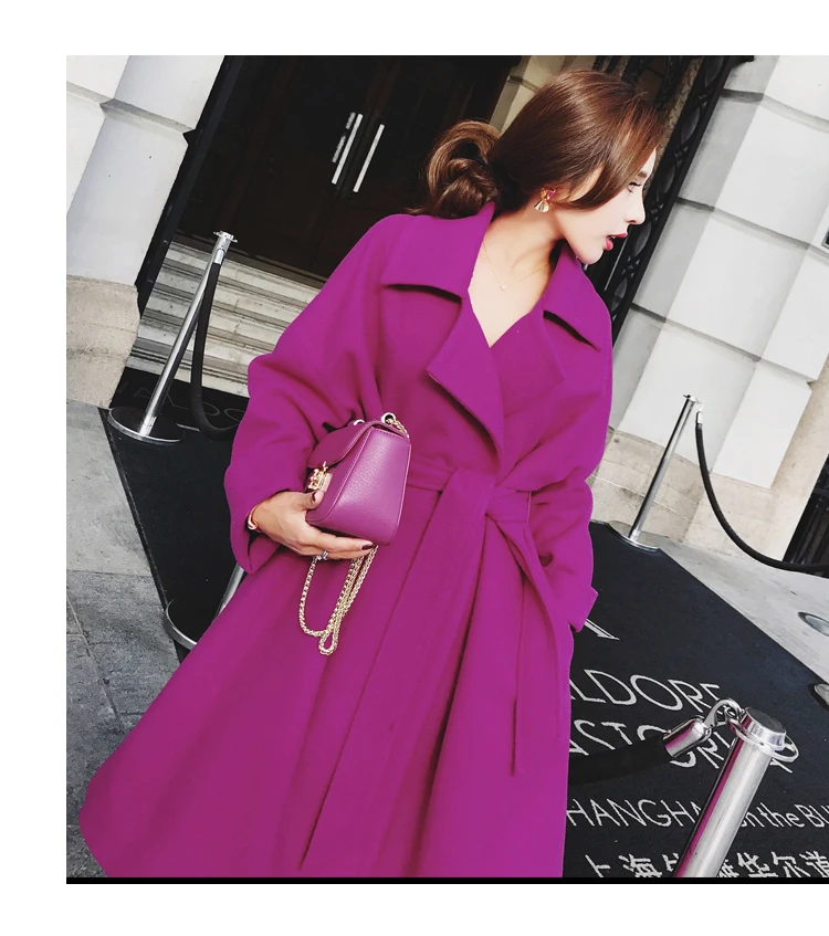 Bella Philosophy осеннее женское повседневное шерстяное пальто элегантная Офисная Женская верхняя одежда с длинными рукавами Женские однотонные пальто