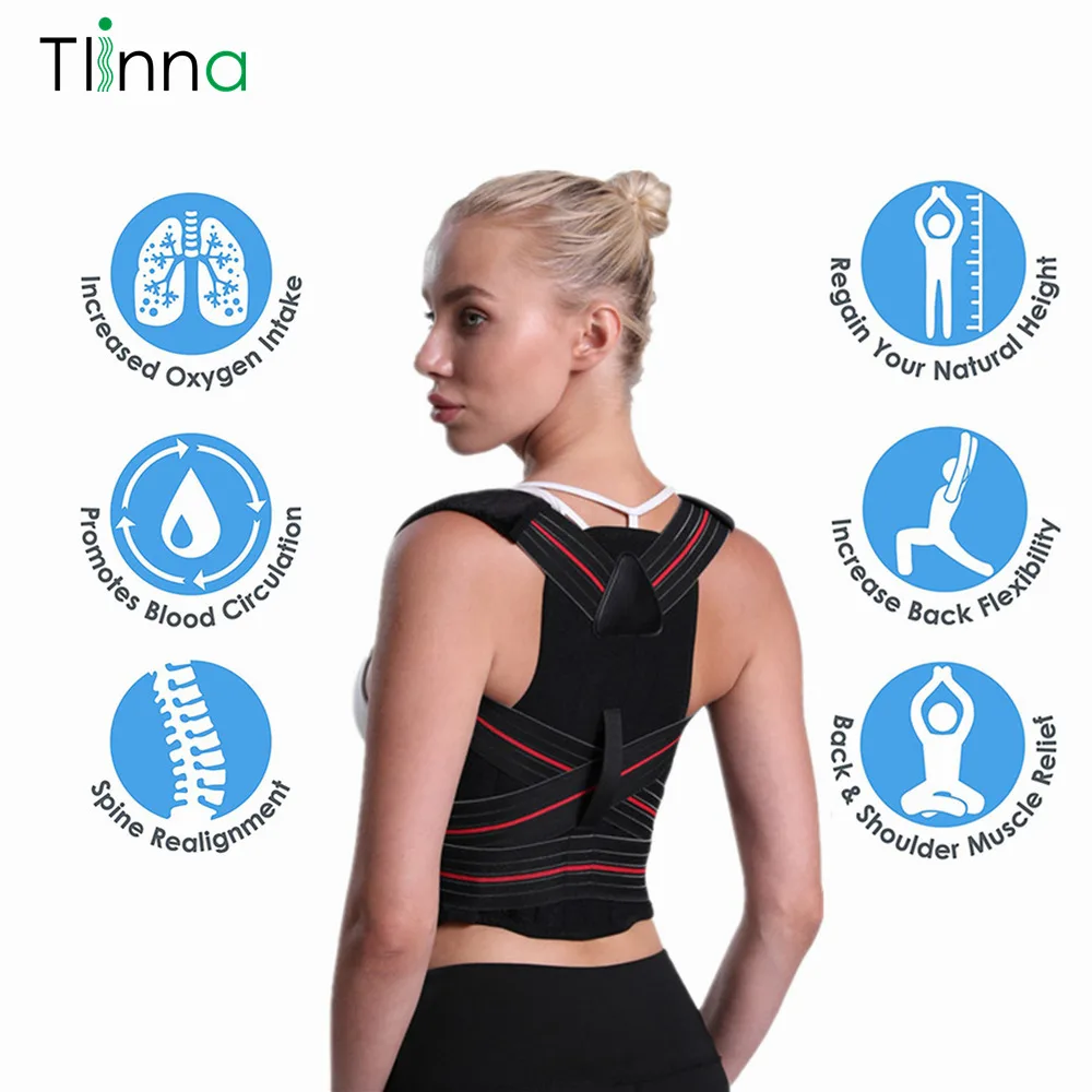 Регулируемый Корректор осанки для спины плеч поясницы поддержки позвоночника