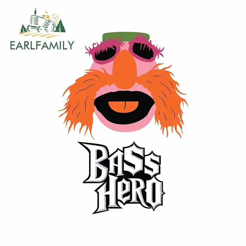 

EARLFAMILY 13 см x 9,3 см для Muppets Bass Hero, автомобильные наклейки на холодильник, автомобильные наклейки, наклейка, подходит для VAN RV Decoration