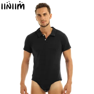 Мужское нижнее белье iiniim для взрослых и младенцев, рубашки с отложным воротником, рубашка с бандажными лямками, комбинезон, пижамы с застежкой