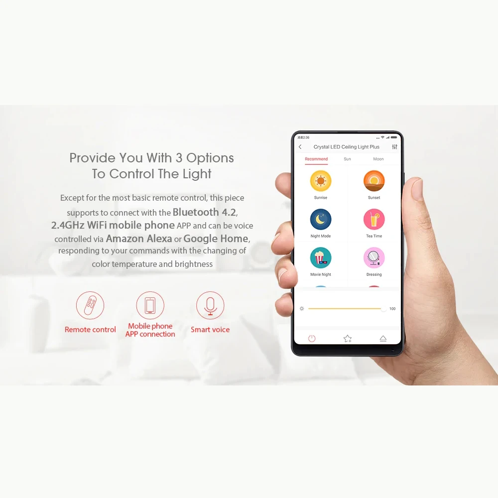 Потолочный светильник Yee светодиодный квадратный|Смарт-гаджеты| |