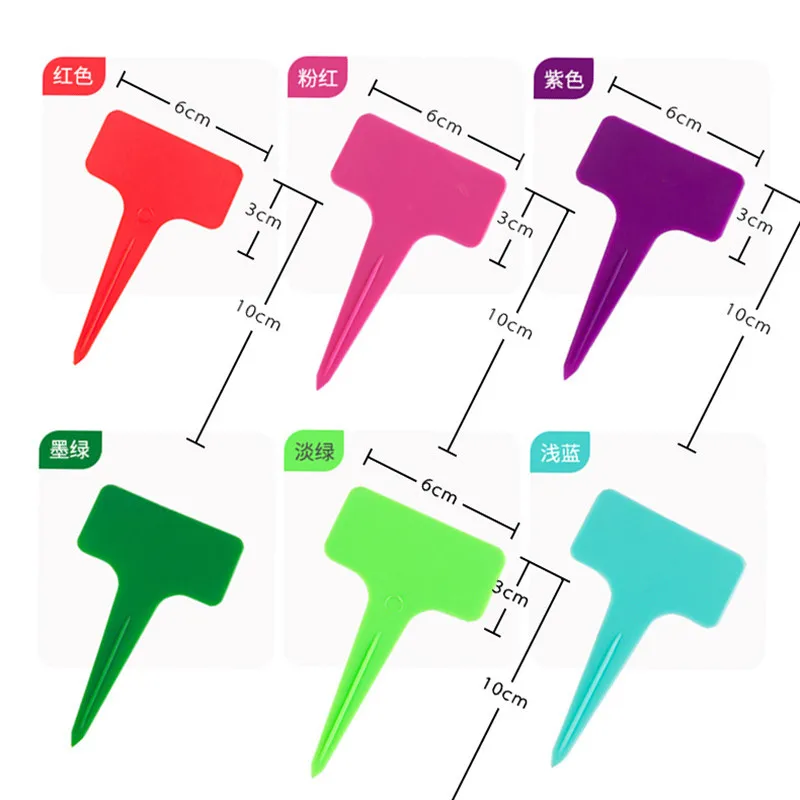 100 шт. Т-образные утолщенные этикетки для растений садовые цветы маркеры в