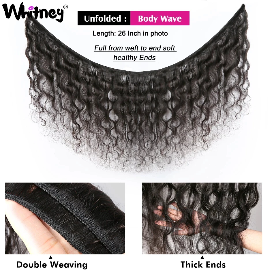 

Malaysia Body Wave Hair Extension 100% Remy Human Hair Nature Color Free Shipping 3/4 Body Wave Bundles Loose Weave Bundles