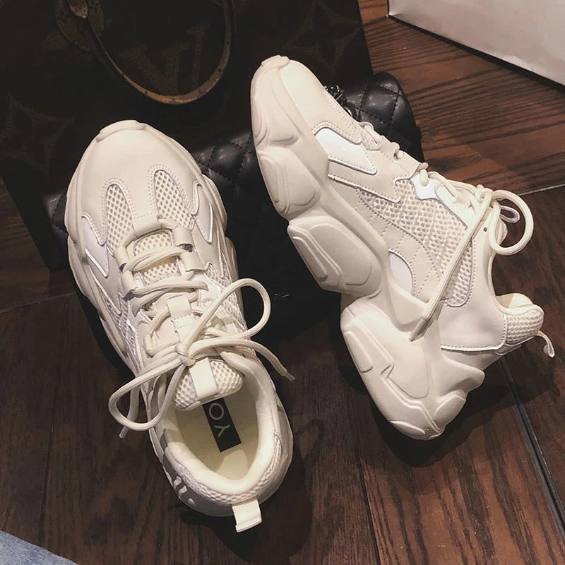 Женские массивные кроссовки дизайнерские модные теннисные женские на платформе