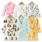 Зимние Детские банные халаты, фланелевая детская одежда для сна, халат, детские пижамы, ночная рубашка для мальчиков и девочек, пижама, детская одежда