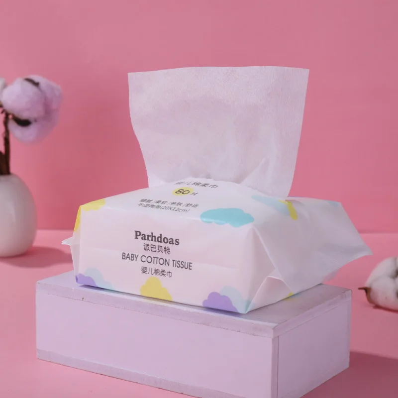 Parhdoas детские сухие влажные двойные салфетки 80 шт удалители для макияжа Смываемые
