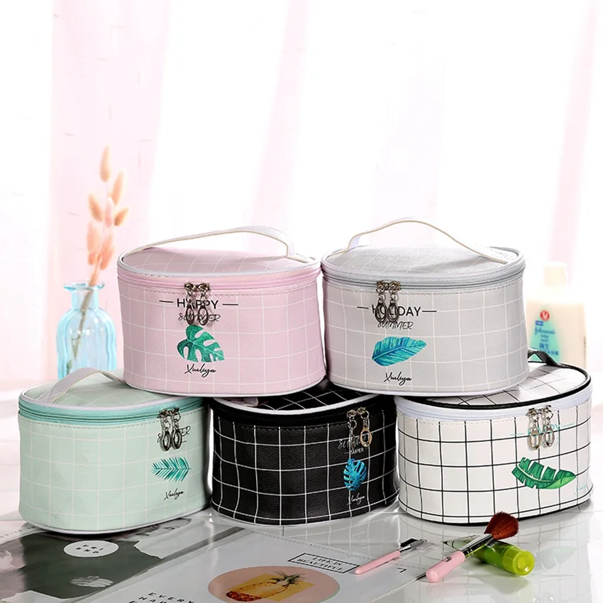 

new fashion Women travel make up case wash bag multi-function pu cosmetic bag Creative print storage box