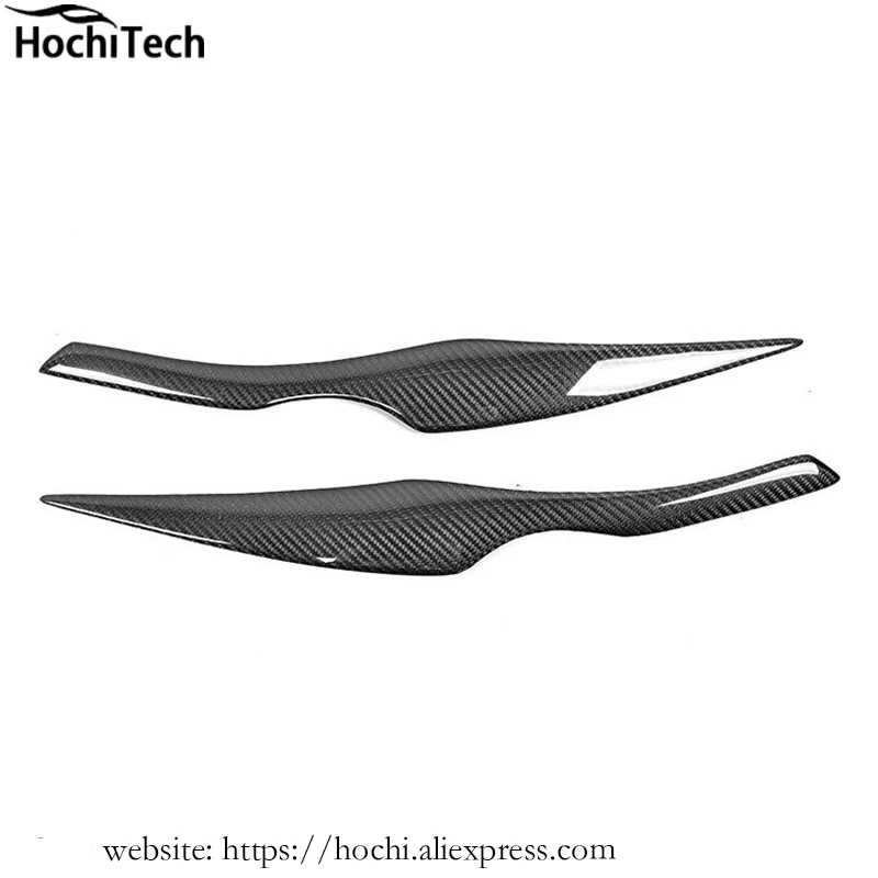 100% Высокое качество настоящие Углеродные волоконные фары Брови Веки Чехол для BMW