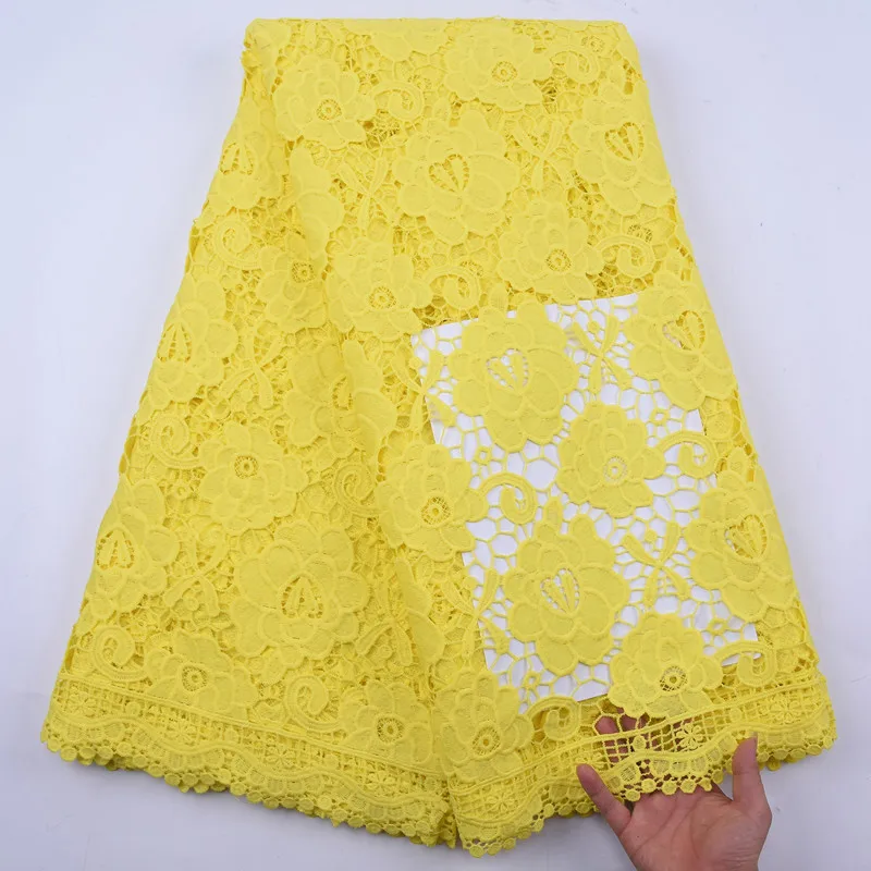 

SJD LACE Guipure Cord Fabric Mesh African Lace Fabric Flower Shape Nigerian Fabric For Women Wedding And Party Dress A2021