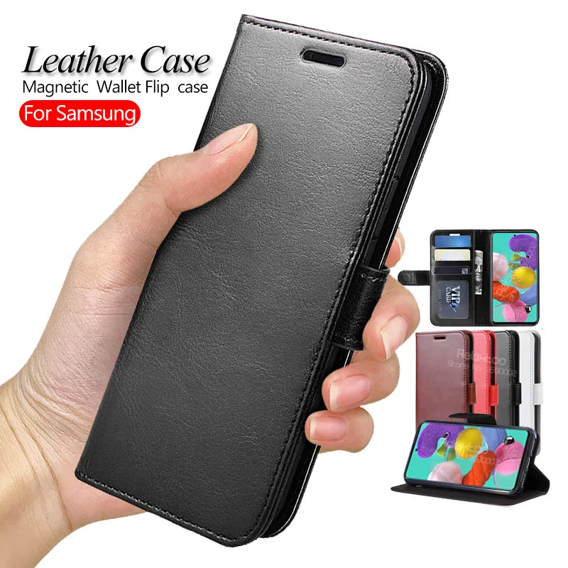 leather Flip Magnetic case For samsung a51 a71 a30s a70 a50 a40 a30 s a20 a10 s20 Ultra s10 s9 s8 note 10 plus wallet book Coque | Мобильные
