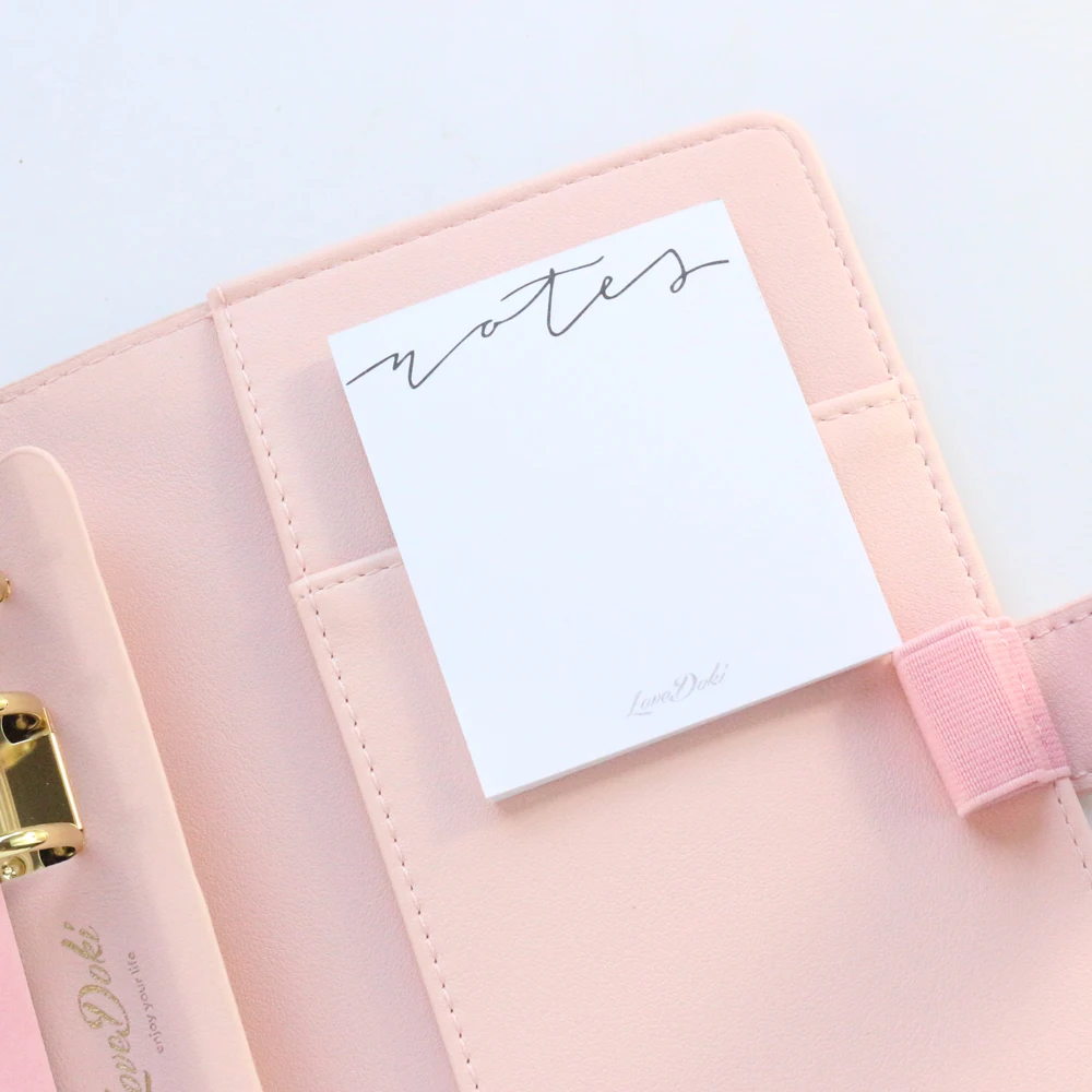 Domikee милый блокнот из тонкой кожи 6 колец спиральный Офисная школьная папка