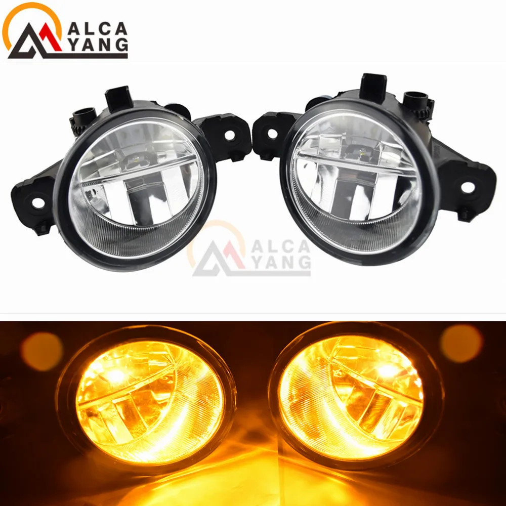 B-M-W LED Yellow Противотуманные фары в сборе супер яркие противотуманные фары для Nissan Teana Altima Maxima X-Trail NV400 NV3500 2004- Галогенные Противотуманные фары - Цвет: B-M-W LED Yellow