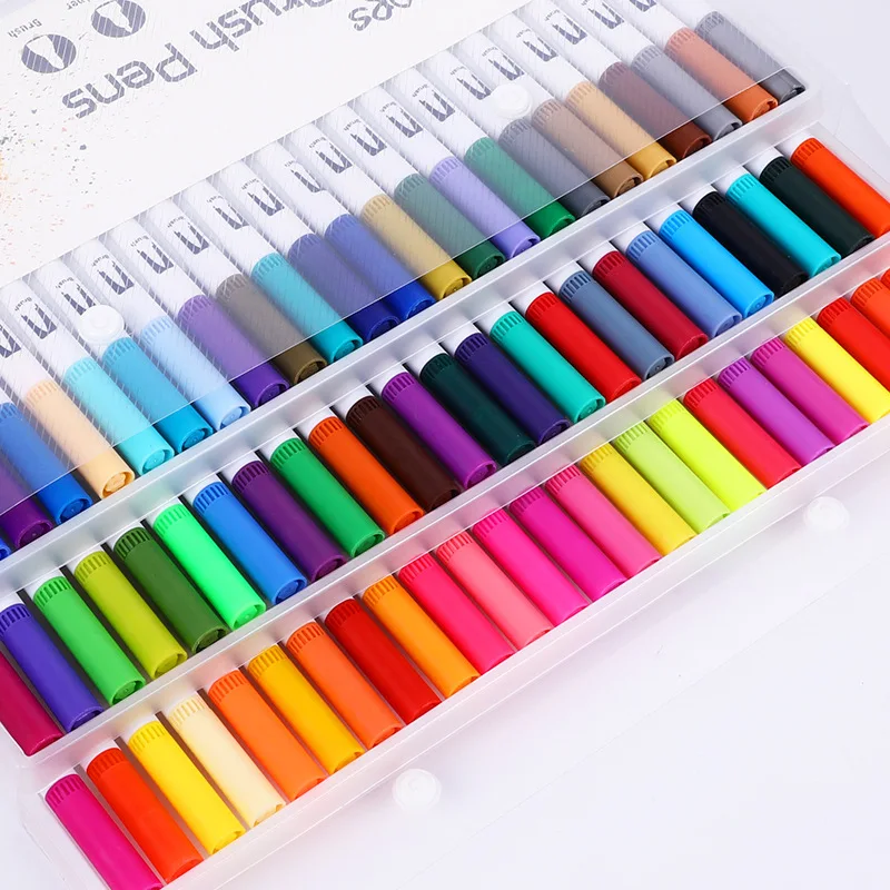 12/24/36/48/72/100 Colors Double Headed Watercolor Marker Pen Set Hook Line Writing Painting School Office Stationery Supplies | Канцтовары