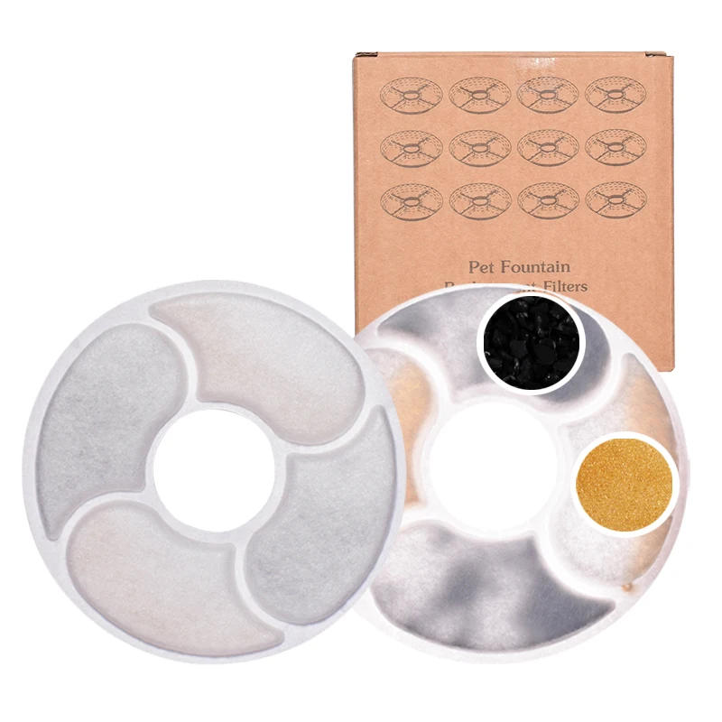 

Cat Water Fountain Replacement Filter Activated Carbon for Round Pet Fountain Automatic Dog Water Dispenser Cat Fountain Filter