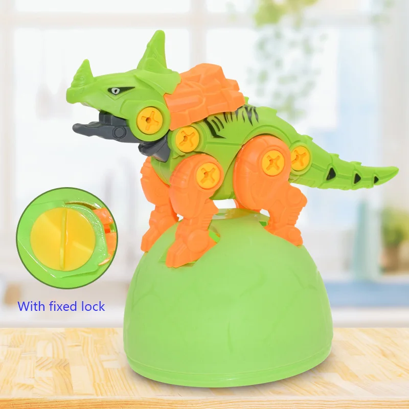 

New Type Nut Disassembly Dinosaur Egg With Screw Driver Tyrannosaurus Triceratops DIY Educational Toys For Children