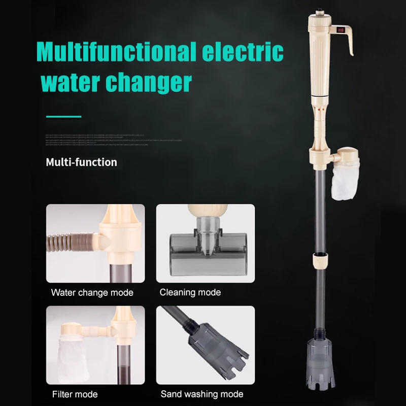 

Electric Gravel Cleaner Aquarium Fish Tank Automatic Siphon Vacuum Water Change Cleaning Tool BV789