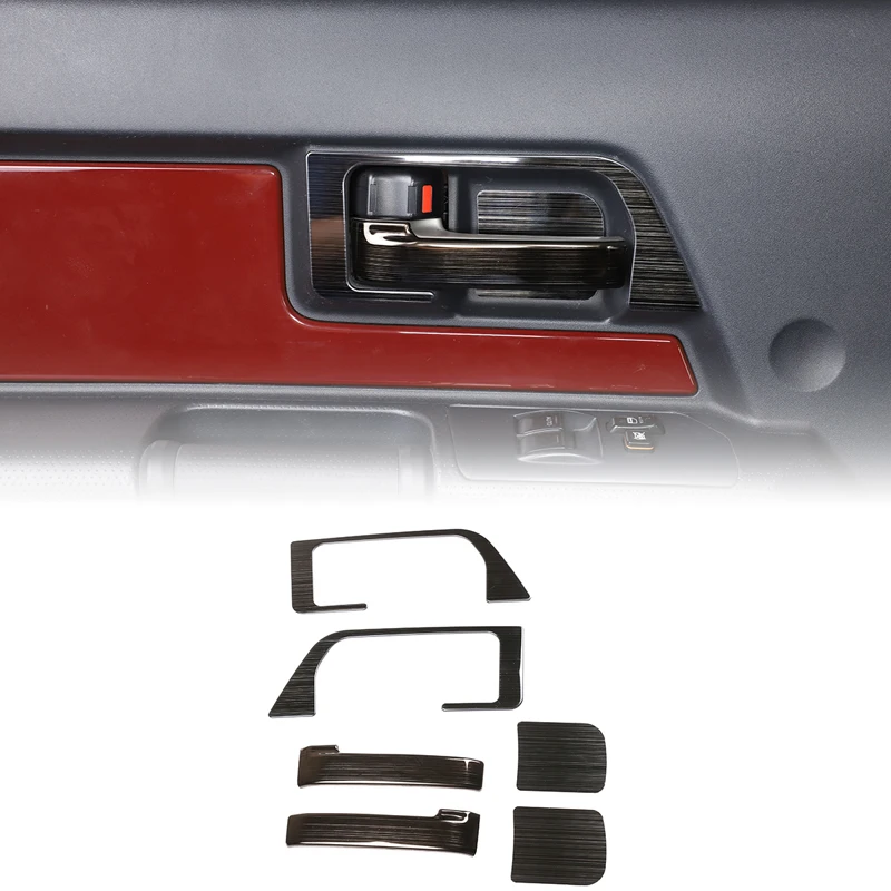 For Toyota FJ Cruiser 2007-2021 Stainless steel Car Door Inner Door Handle Door Bowl Decoration Sticker Car Interior Accessories