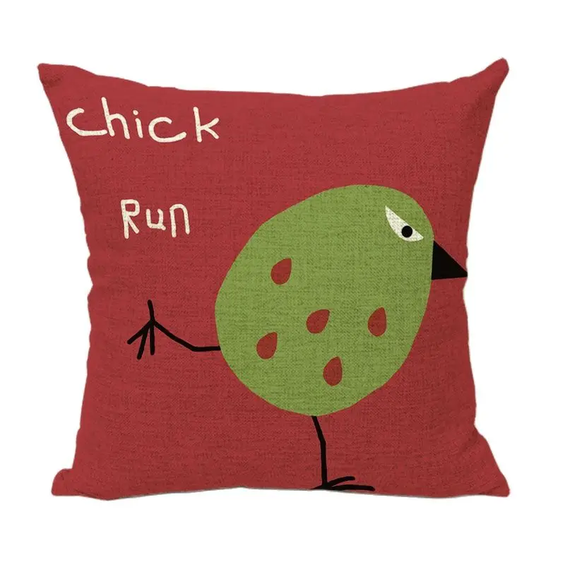 Автомобильные декоративные чехлы на подушки 43*43 см Забавный петух Желтый Красный