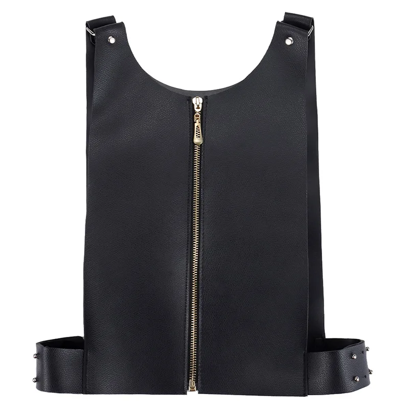 Секс жилет без рукавов искусственная кожа BDSM панк связывания партнера