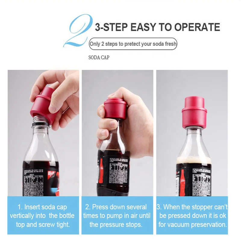 Вакуумная пробка для соды POP Soda cap Bottle Stopper bar аксессуары для бутылок Инструменты для сохранения свежести крышки