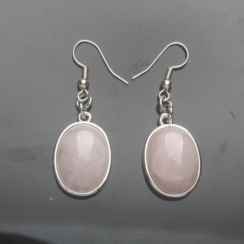 Авантюрин малахитов прозрачный кристалл Howlite камень розовый кварцевый кристалл опал Овальный инкрустированный крюк висячие серьги 1 пара
