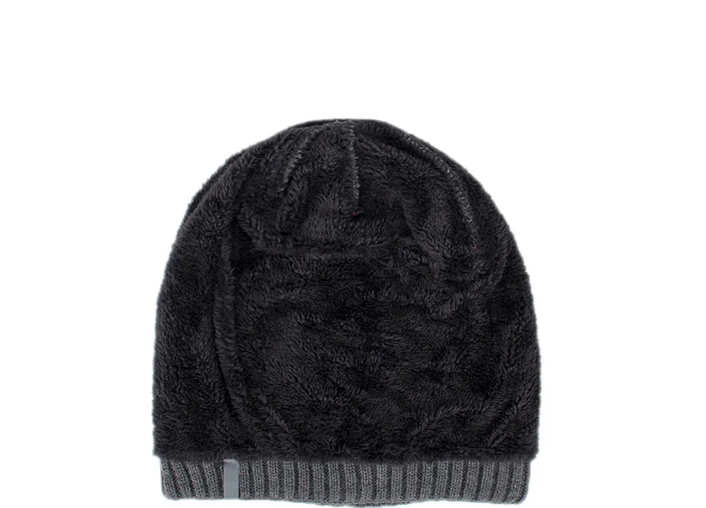 Fashion Staircase texture Winter Warm Knitted Hat Skullies Beanies For Men Women Bonnet Caps Gorros Male Solid Plus velvet Hat