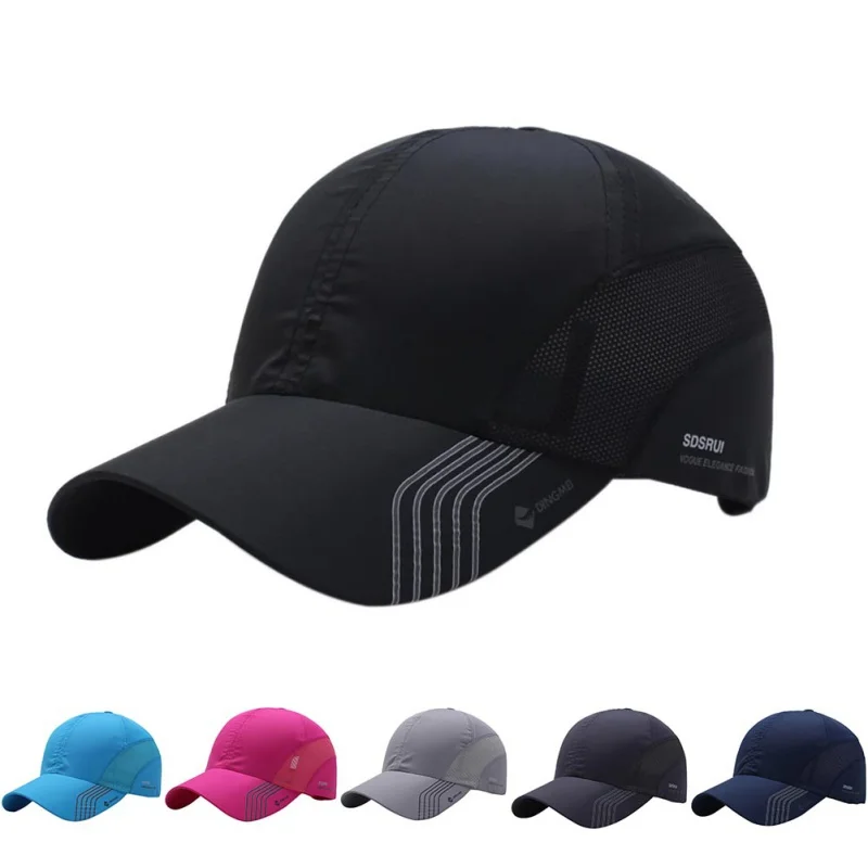 

Summer Outdoor Sun Hats Quick Dry Golf Fishing Cap Adjustable Unisex Baseball Caps Sports Cap