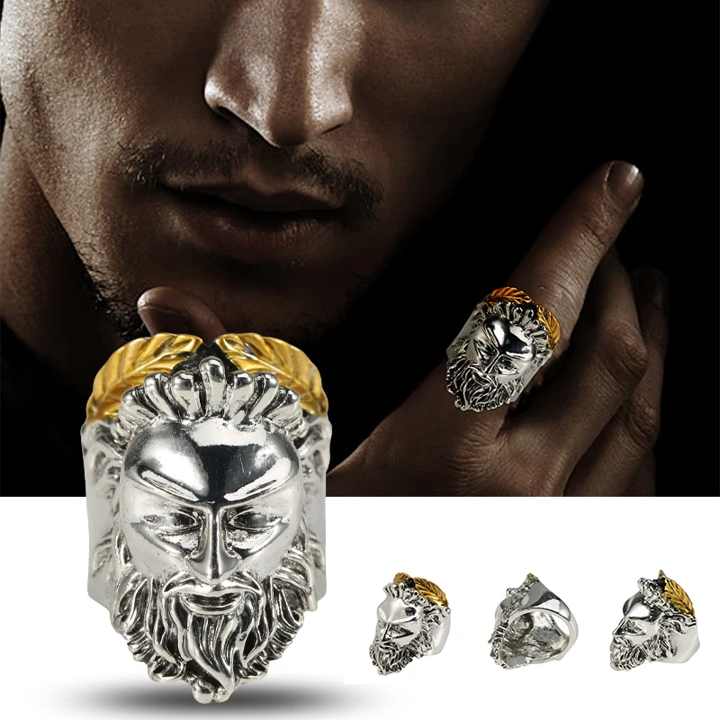 Мужское и женское кольцо в форме головы Zeus |
