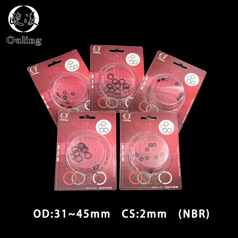 

Уплотнительное кольцо из нитриловой резины, в коробке, водонепроницаемое, маслостойкое, толщина CS 2 мм OD 31/32/33/34/35/36/38/40/42/43/45 мм