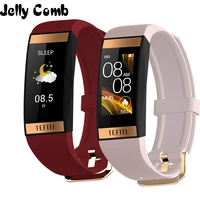 jelly comb women smart watch men bracelet ips color screen heart rate monitor blood pressure ladies smartwatch for ios andriod