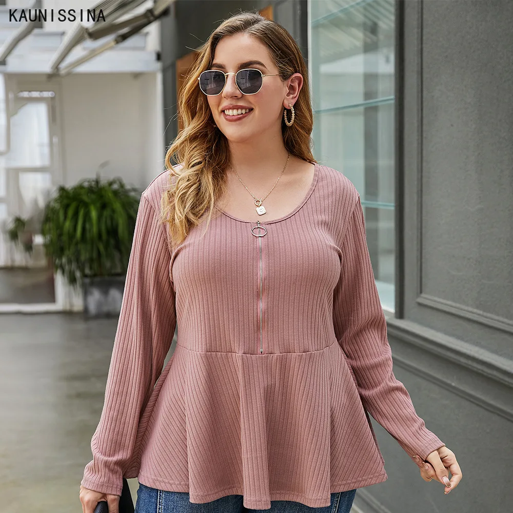 

Women Plus Size Pullovers Sweater Long Sleeve O-Neck Knitted Tops XL-4XL Spring Autumn Large Pullover Fashion Streetwear Top