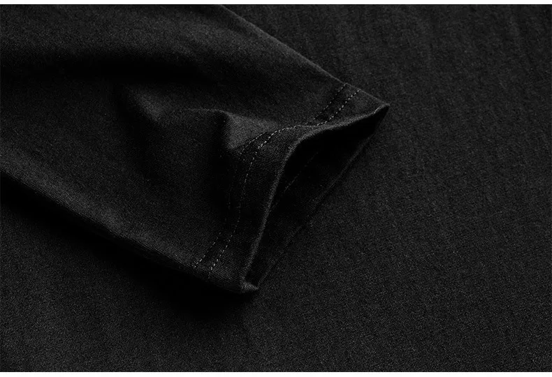 Мужская хлопковая футболка KUEGOU белая однотонная с пуговицами брендовая длинными