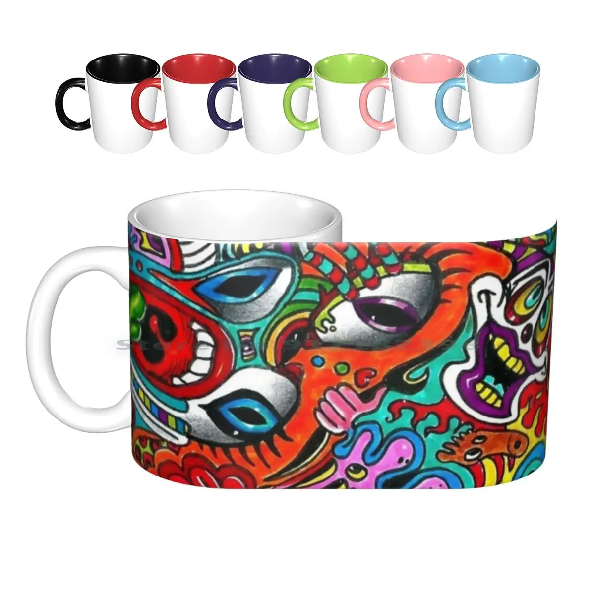 Керамические кружки Trippy Swag кофейные чашки кружка для чая с - Цена: 407.16