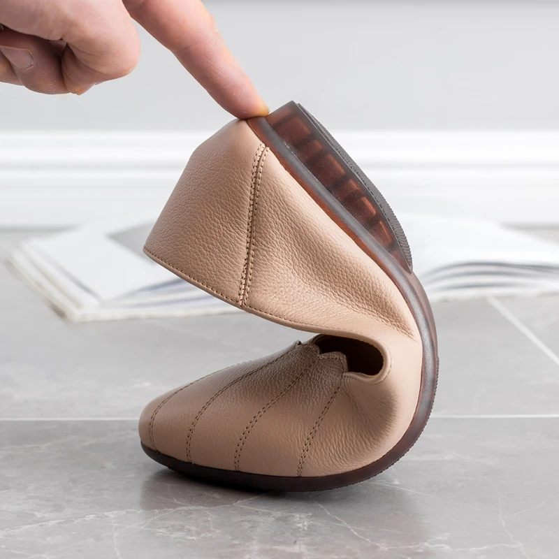 ZHUISE 2021 туфли на плоской подошве из натуральной кожи Женские лоферы Мягкие