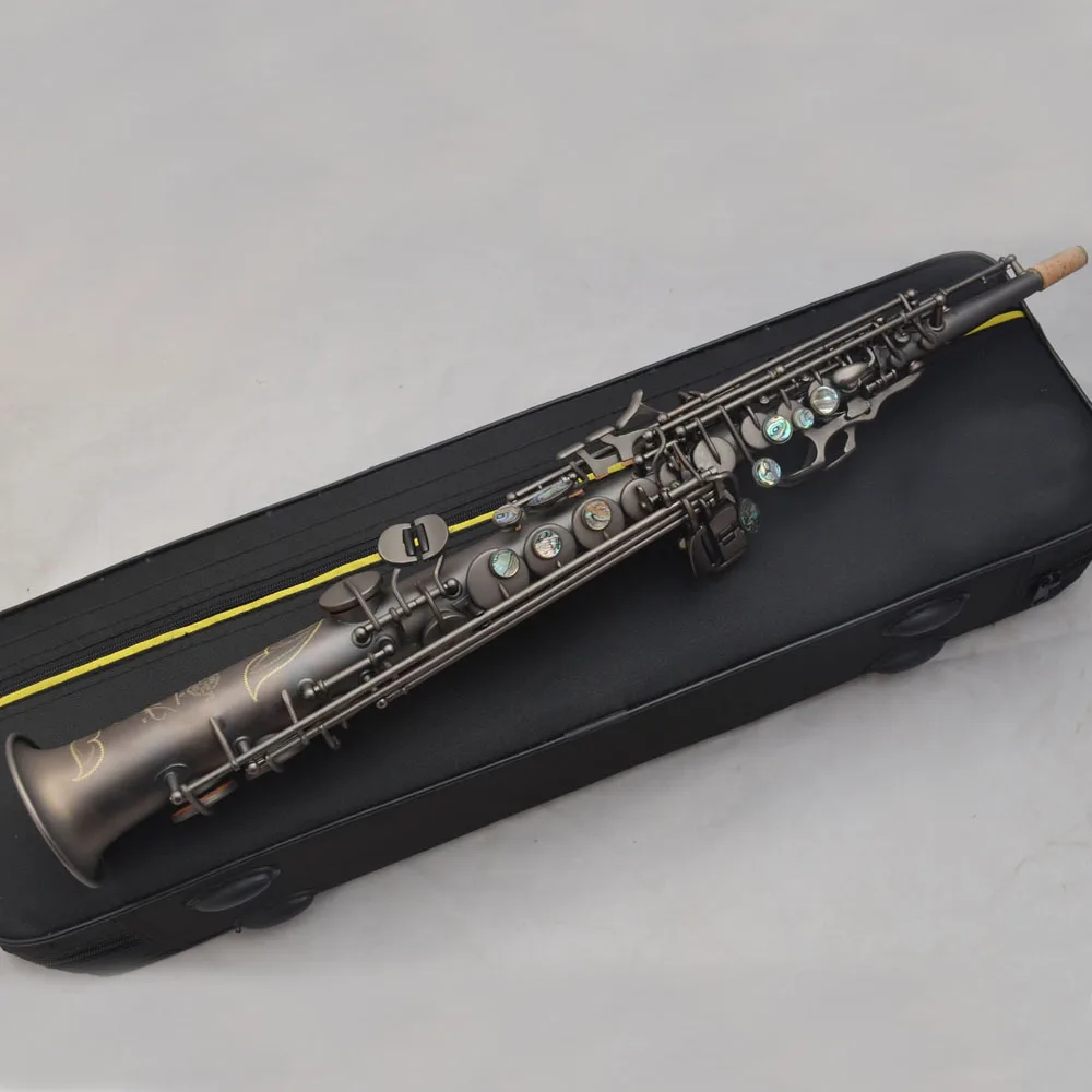 

Brand MFC Soprano Saxophone Reference 54 Matte Black Lacquer B-flat Soprano Sax R54 With Case Mouthpiece Reeds Neck