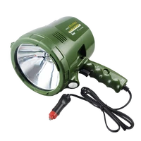 high power 100w halogen searchlight 55w super penetrating yellow light flashlight external 12v battery for hunting adventure